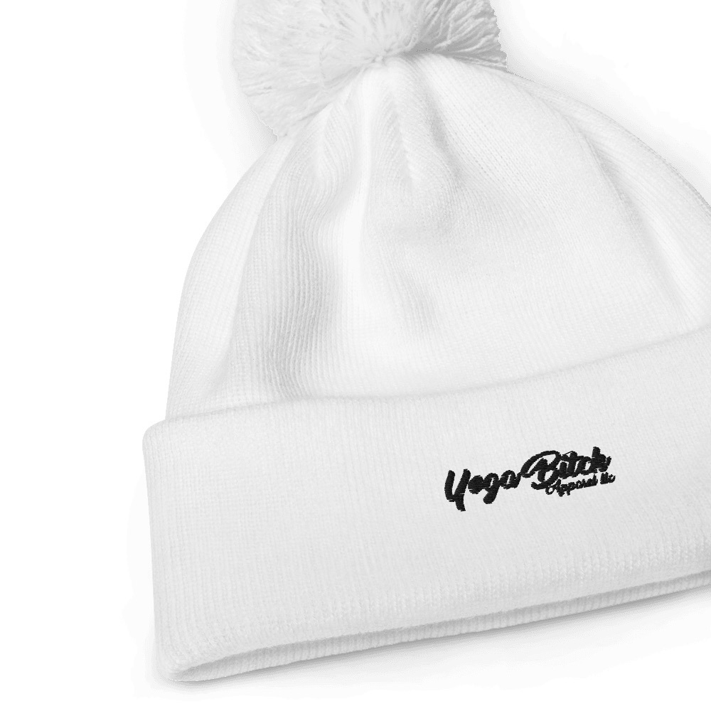 Yoga Bitch Embroidered Ribbed Pom Pom Toque NWT